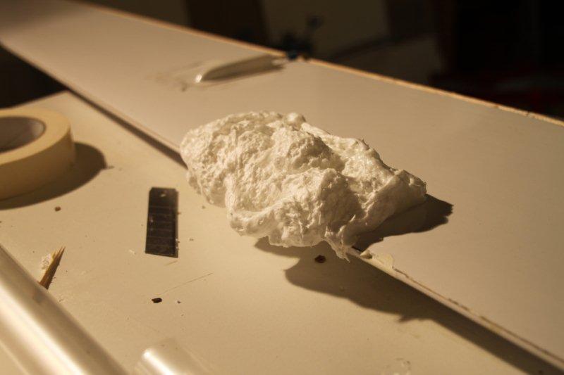 PU Schaum weiss getrocknet