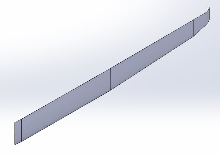 das ist das Flügelvolumen so wie es Uwe ausgelegt hat mit Verwindung aber noch Ohne V-form