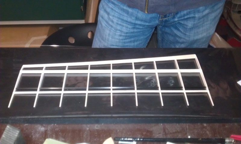 Die Rippen auf Verkastung und Steg aufgesteckt