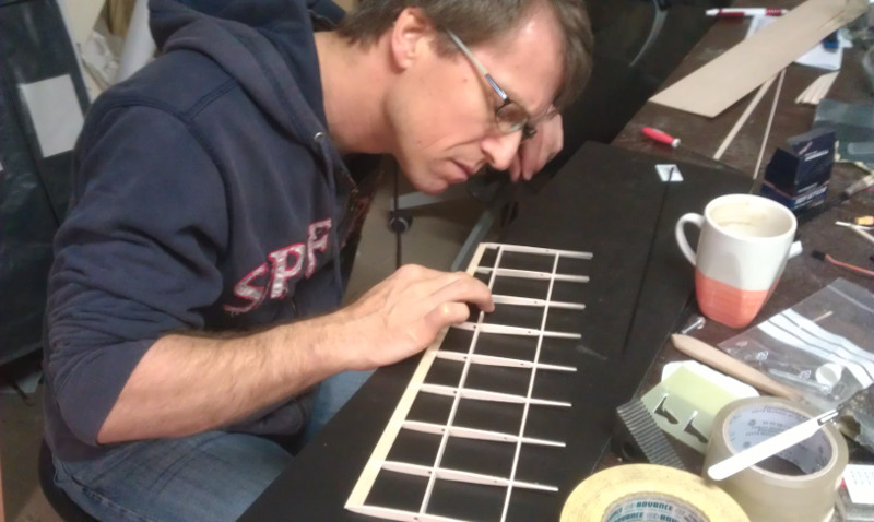 Der Holm wird eingeführt