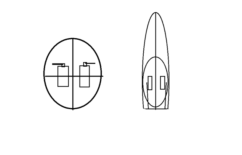 Zweiseitenansicht<br />1. Von vorne<br />2. Von oben
