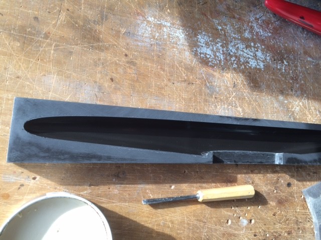 Erste Seite ohne Urmodell, plan geschliffen