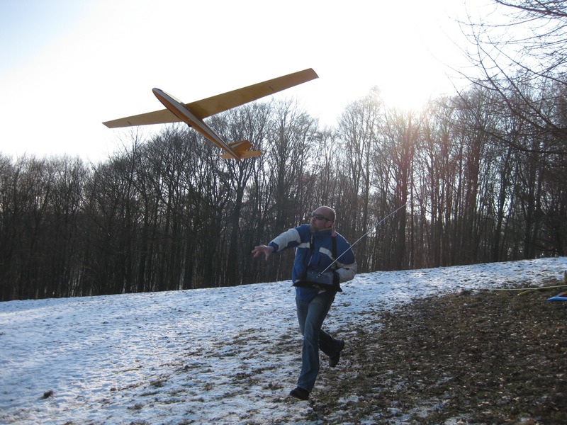 Meine Foka als Schleudersegler....