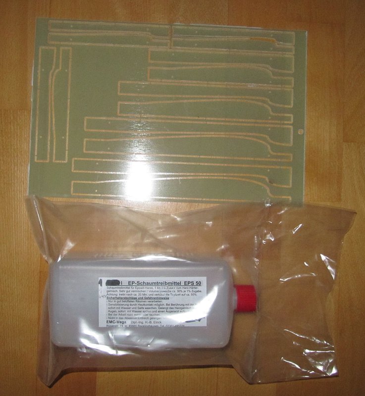 RCN-09-Schablonen und 1 Liter Schaumtreibmittel