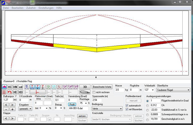 Scalegeometrie mit durchgendem Profil