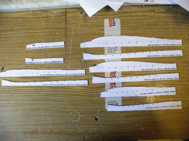 Linke seite Schablonen für das winglet