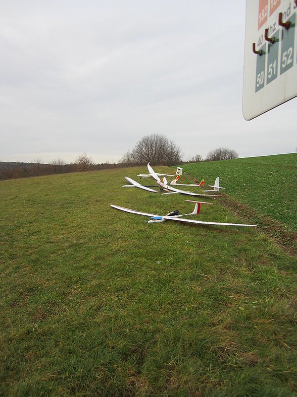 Ein paar der Flieger, der Rest war in der Luft