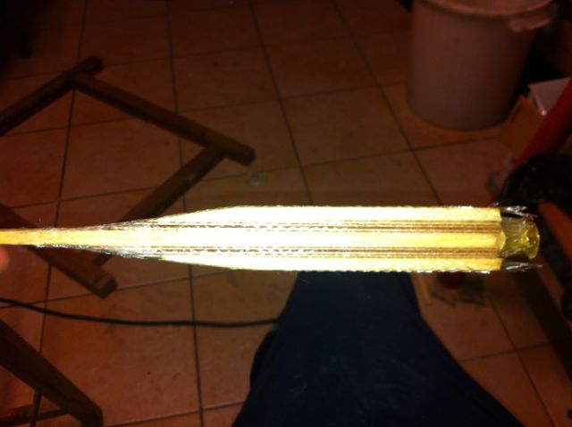 Steckungsbereich mit Glasschlauch umwickelt